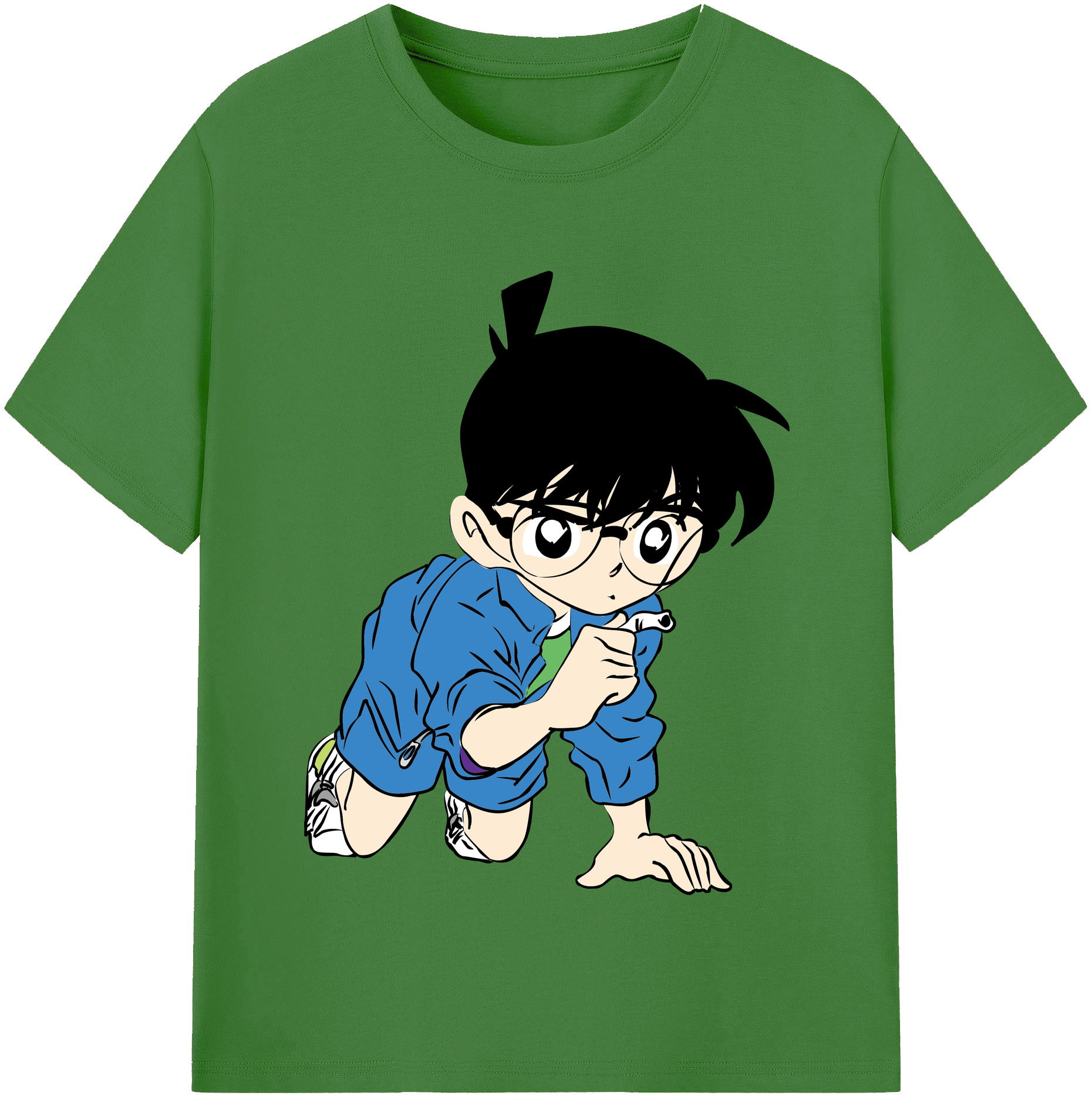 （画像用） 名探偵コナン 江戸川 コナン Detective Conan Conan Edogawa レディースカジュアルプリントTシャツ（綿100％）